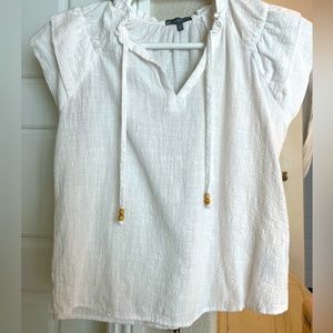 XS White, Flutter sleeve Top